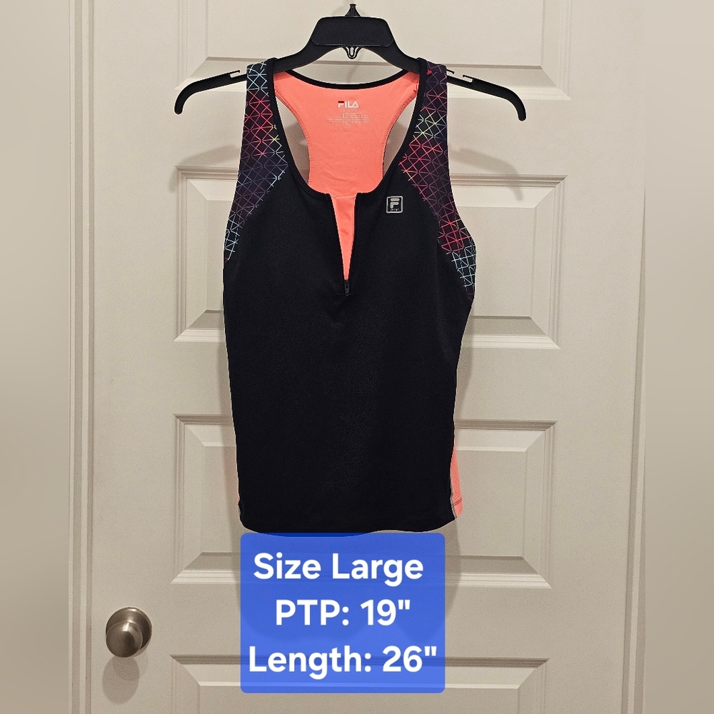 Fila Sport Racerback Athletic Tank Top, EUC, Size Large